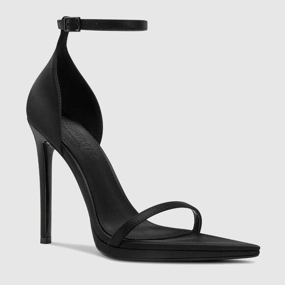 New FEMME LA Opera Sandal in Noir black high heel strappy open toe - Picture 1 of 10